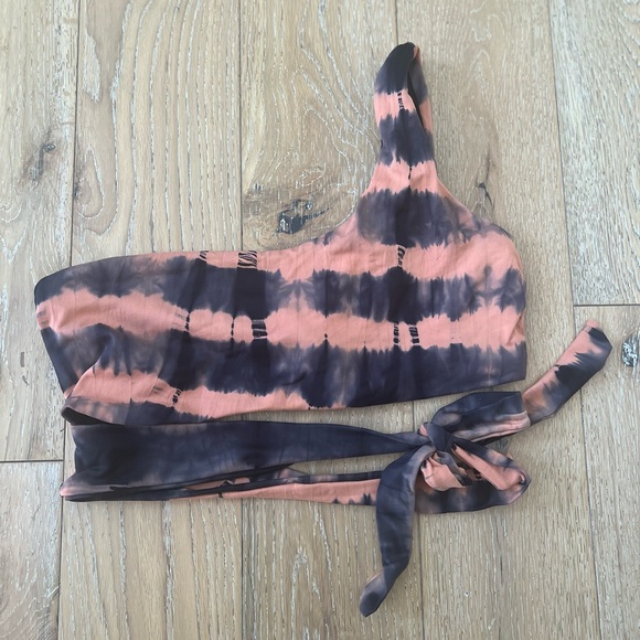 NEW Free People Martha Rey Harper Tie Dye Bikini Top Side tie printed medium - Picture 1 of 7